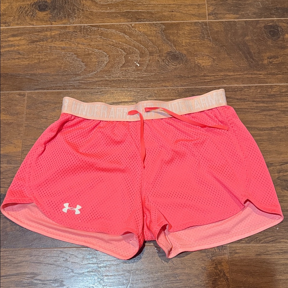 Under Armour Women's Bright Coral Athletic Shorts
